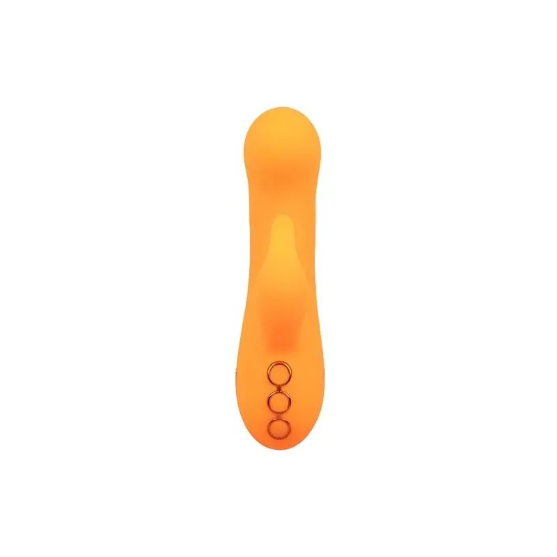 Vibrador conejo inflable naranja CalExotics – doble estimulador de silicona recargable