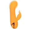Inflatable rabbit vibrator orange CalExotics – dual silicone stimulator rechargeable