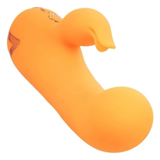 Aufblasbarer Rabbit-Vibrator orange CalExotics – Doppelstimulator aus Silikon, wiederaufladbar