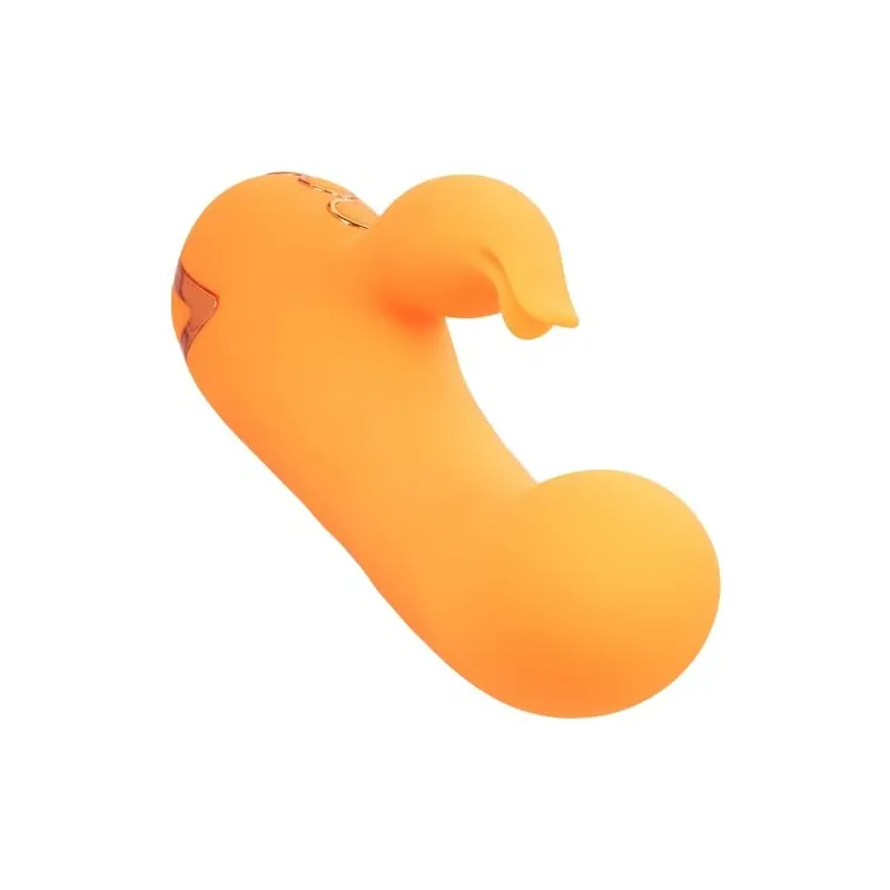 Aufblasbarer Rabbit-Vibrator orange CalExotics – Doppelstimulator aus Silikon, wiederaufladbar