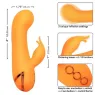 Inflatable rabbit vibrator orange CalExotics – dual silicone stimulator rechargeable