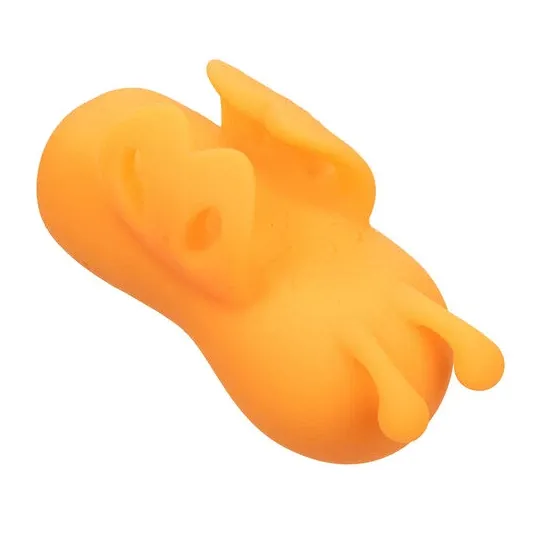 Calexotics Buzzing Vibe orange finger vibrator with 10 vibration modes and curved silicone antennae.