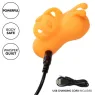 Calexotics Buzzing Vibe orange finger vibrator with 10 vibration modes and curved silicone antennae.
