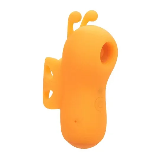 Calexotics Buzzing Vibe Fingerstimulator orange mit 10 Vibrationsmodi und gebogenen Silikonantennen.