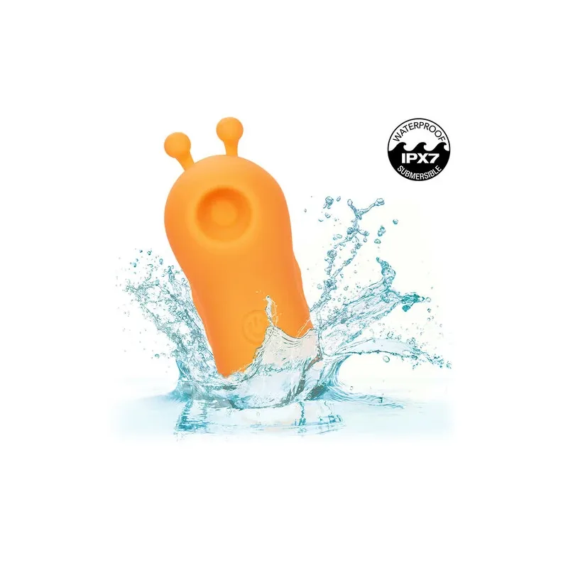 Calexotics Buzzing Vibe Fingerstimulator orange mit 10 Vibrationsmodi und gebogenen Silikonantennen.
