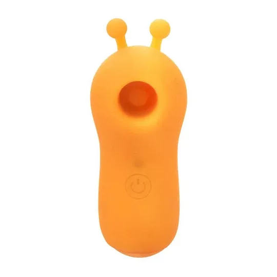 Calexotics Buzzing Vibe orange finger vibrator with 10 vibration modes and curved silicone antennae.