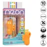 Stimolatore per dita Calexotics Buzzing Vibe arancione con 10 modalità di vibrazione e antenne curve in silicone.