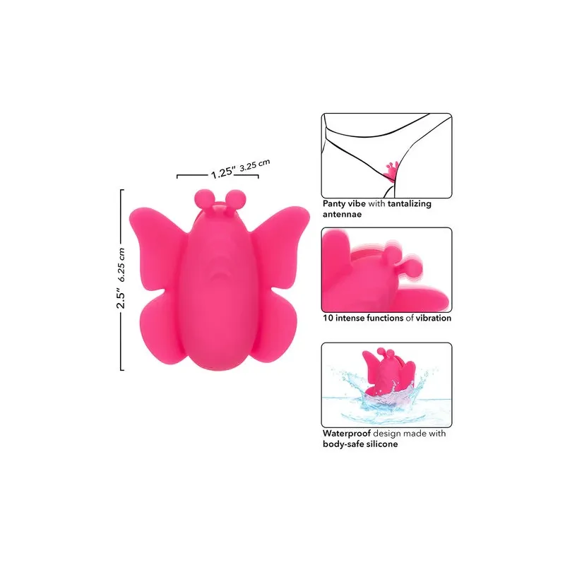 Calexotics stimulateur culotte rose silicone 10 vibrations rechargeable étanche
