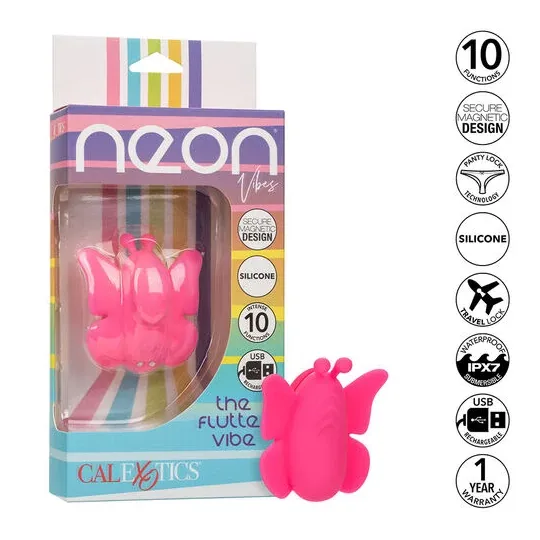 Calexotics stimulateur culotte rose silicone 10 vibrations rechargeable étanche