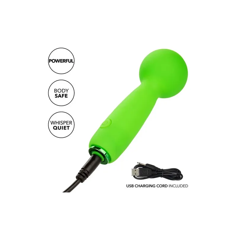 Mini masseur vibrant Calexotics Neon Vibes The Bubbly Vibe vert avec 10 modes de vibrations
