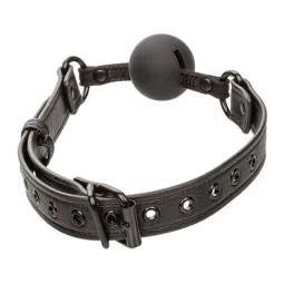 bâillon boule silicone noir Calexotics ajustable 3,75 cm