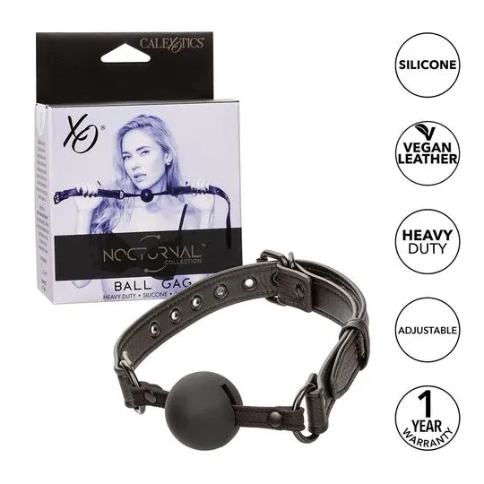 ball gag silicone black Calexotics adjustable 3.75 cm