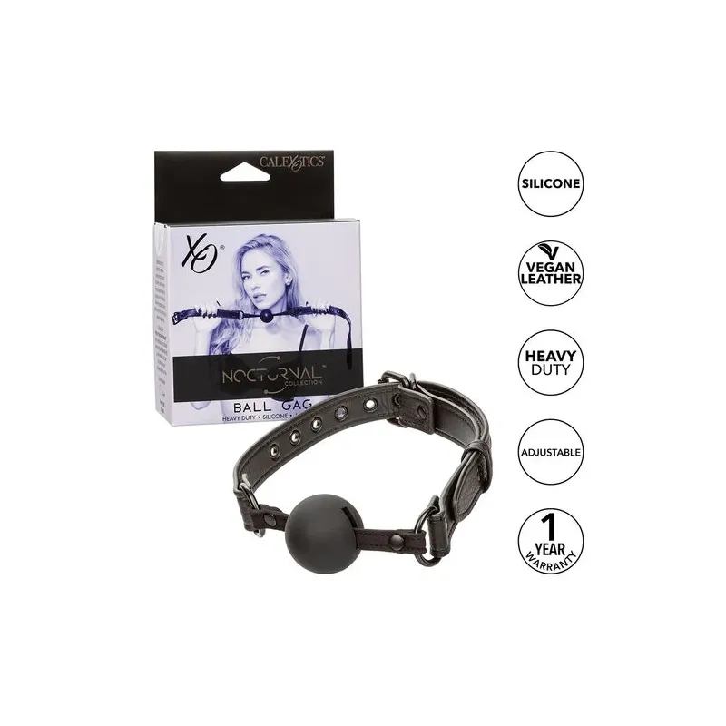 bavaglio a sfera silicone nero Calexotics regolabile 3,75 cm