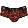 Herren Slip mit offenem Po ANAIS MEN JOCK aus roter Mikrofaser mit Tribal-Print - Größe XL