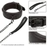 Ensemble collier et laisse en cuir noir réglable Calexotics avec boucle métallique