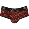 Herren Slip mit offenem Po ANAIS MEN JOCK aus roter Mikrofaser mit Tribal-Print - Größe XL