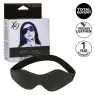 Maschera per dormire in pelle PVC nera CALEXOTICS, maschera per occhi con oscuramento totale e elastico regolabile.
