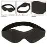 Maschera per dormire in pelle PVC nera CALEXOTICS, maschera per occhi con oscuramento totale e elastico regolabile.