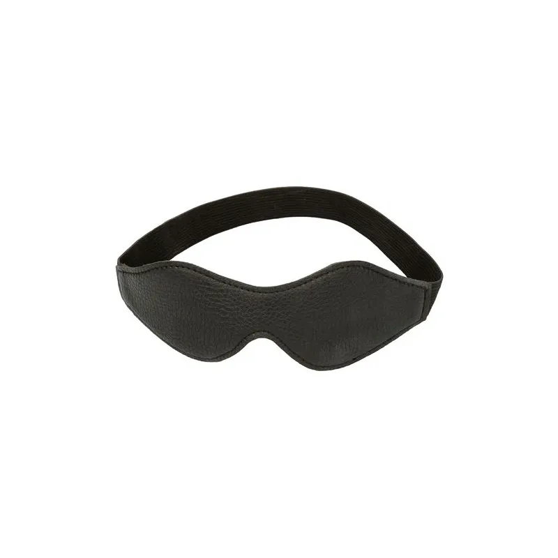 Maschera per dormire in pelle PVC nera CALEXOTICS, maschera per occhi con oscuramento totale e elastico regolabile.