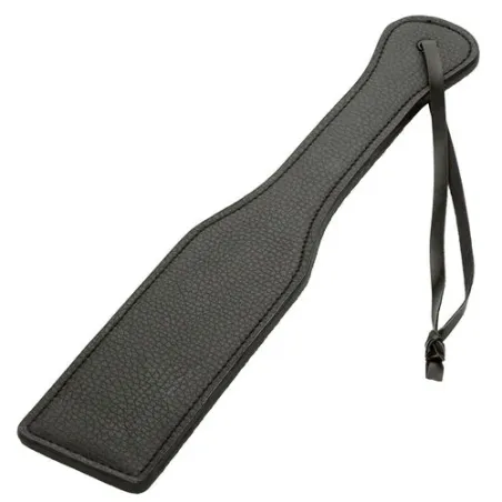 Paddle in pelle nera CALEXOTICS con doppia cucitura rinforzata e cinturino di controllo incluso
