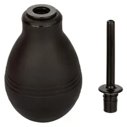 Douche anale noire CALEXOTICS avec valve anti-reflux, capacité 216 ml, pour hygiène intime.