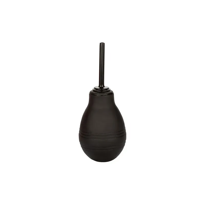 Douche anale noire CALEXOTICS avec valve anti-reflux, capacité 216 ml, pour hygiène intime.