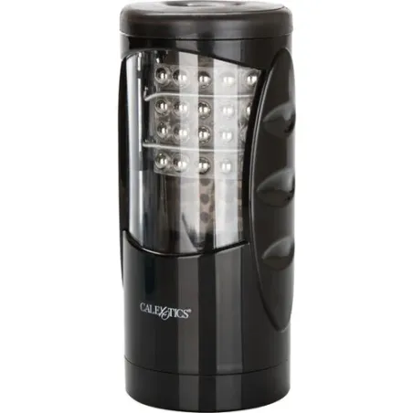 Masturbador vibrante CALEXOTICS con cuentas giratorias y mango ergonómico, para estimulación intensa