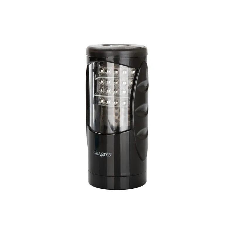 Masturbateur vibrant CALEXOTICS avec perles rotatives et poignée ergonomique, pour stimulation intense