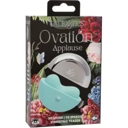 Stimulateur d'applaudes CalExotics Ovation vert aqua étanche rechargeable à vibrations multiples.