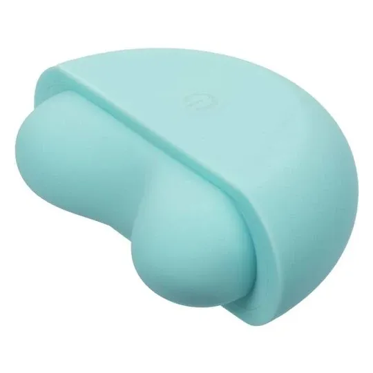 Estimulador de aplausos CalExotics Ovation verde aguamarina impermeable con 10 niveles de vibración recargable.