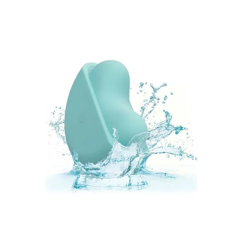 Estimulador de aplausos CalExotics Ovation verde aguamarina impermeable con 10 niveles de vibración recargable.