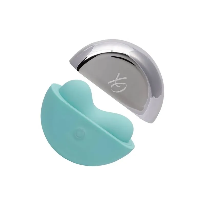 Estimulador de aplausos CalExotics Ovation verde aguamarina impermeable con 10 niveles de vibración recargable.