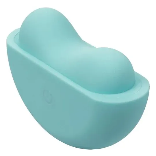 Estimulador de aplausos CalExotics Ovation verde aguamarina impermeable con 10 niveles de vibración recargable.