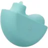 Estimulador vibrante ergonómico CalExotics Ovation Rave verde aguamarina, curvas suaves de silicona para estimulación dirigida.