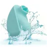 Estimulador vibrante ergonómico CalExotics Ovation Rave verde aguamarina, curvas suaves de silicona para estimulación dirigida.