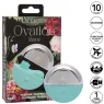 Estimulador vibrante ergonómico CalExotics Ovation Rave verde aguamarina, curvas suaves de silicona para estimulación dirigida.