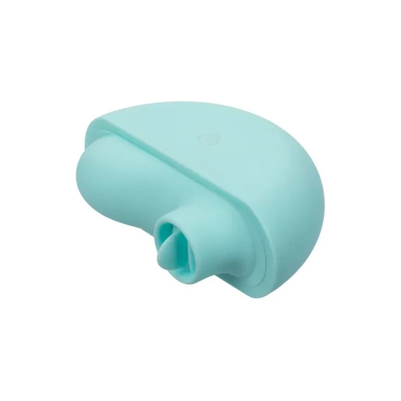 Estimulador vibrante ergonómico CalExotics Ovation Rave verde aguamarina, curvas suaves de silicona para estimulación dirigida.