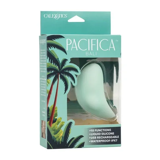 Calexotics Pacifica Bali Klitorisstimulator gebogen transparent Silikon wasserdicht 10 Funktionen