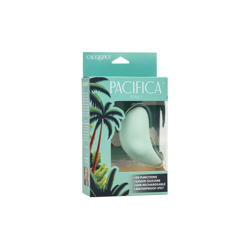 Calexotics Pacifica Bali Klitorisstimulator gebogen transparent Silikon wasserdicht 10 Funktionen