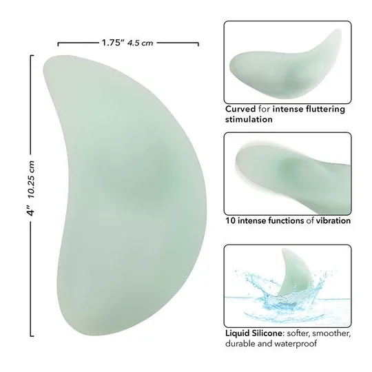 Calexotics Pacifica Bali Klitorisstimulator gebogen transparent Silikon wasserdicht 10 Funktionen