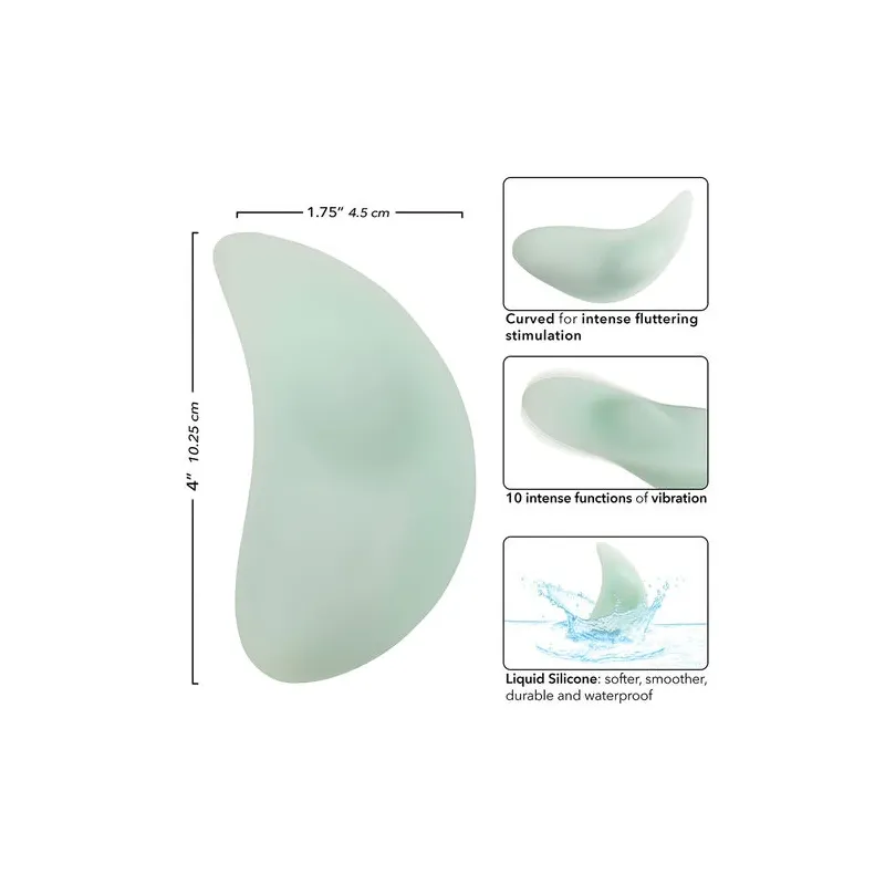 Calexotics Pacifica Bali Klitorisstimulator gebogen transparent Silikon wasserdicht 10 Funktionen