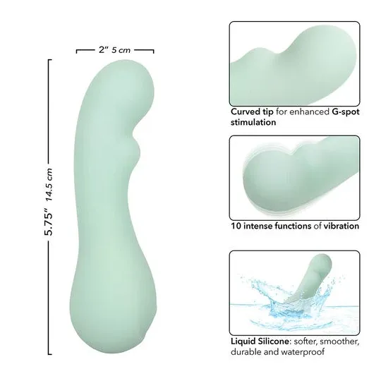 Calexotics Pacifica Bora Bora G-Punkt Stimulator aus transparentem Silikon, 10 Vibrationsmodi, wasserdicht IPX7 - Produktansicht