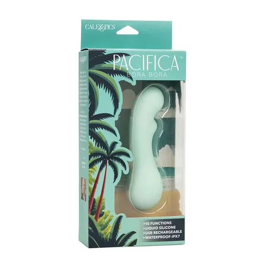 Calexotics Pacifica Bora Bora G-Punkt Stimulator aus transparentem Silikon, 10 Vibrationsmodi, wasserdicht IPX7 - Produktansicht