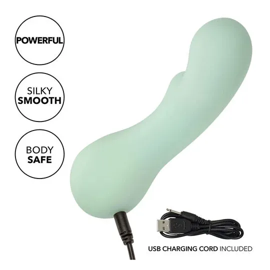 Calexotics Pacifica Bora Bora stimolatore punto G in silicone trasparente, 10 modalità vibrazione, impermeabile IPX7 - vista pro