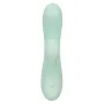 Vibrador y estimulador punto G CalExotics Pacifica Fiji en aguamarina, silicona transparente, doble motor, 10 vibraciones, imper