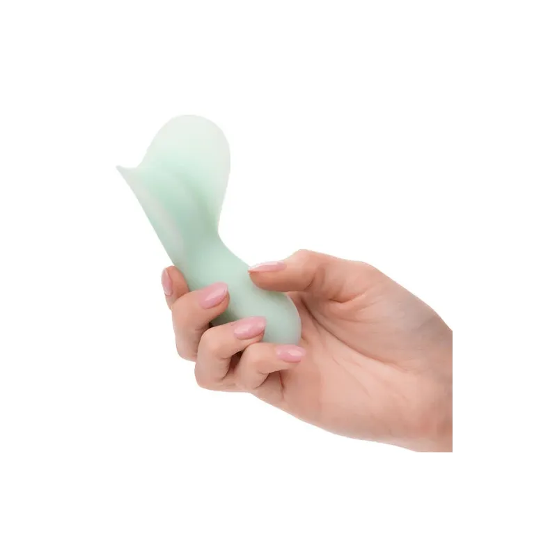 Vibratore impermeabile CALEXOTICS Pacifica Tahiti Teaser, 10 funzioni, silicone trasparente, vista d'insieme.