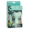Vibratore impermeabile CALEXOTICS Pacifica Tahiti Teaser, 10 funzioni, silicone trasparente, vista d'insieme.