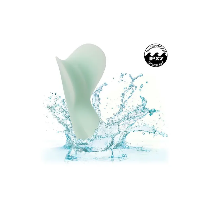 Vibratore impermeabile CALEXOTICS Pacifica Tahiti Teaser, 10 funzioni, silicone trasparente, vista d'insieme.