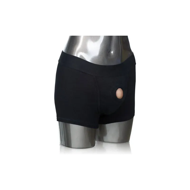 Packer Gear Boxer Harnais CALEXOTICS avec anneau renforcé et sangle interne, vue d'ensemble.