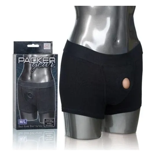 Packer Gear Boxer Harnais CALEXOTICS avec anneau renforcé et sangle interne, vue d'ensemble.